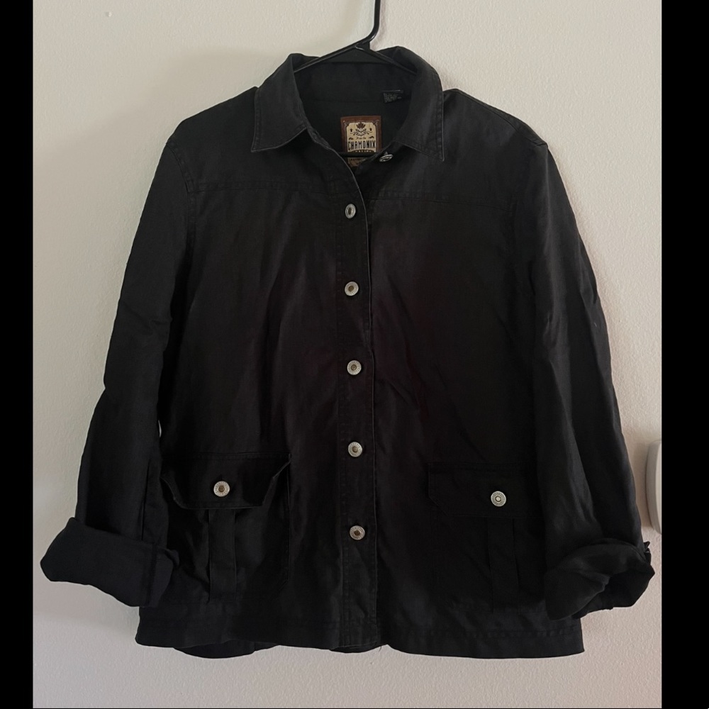 Pres de Chamomix linen jacket shirt sz large